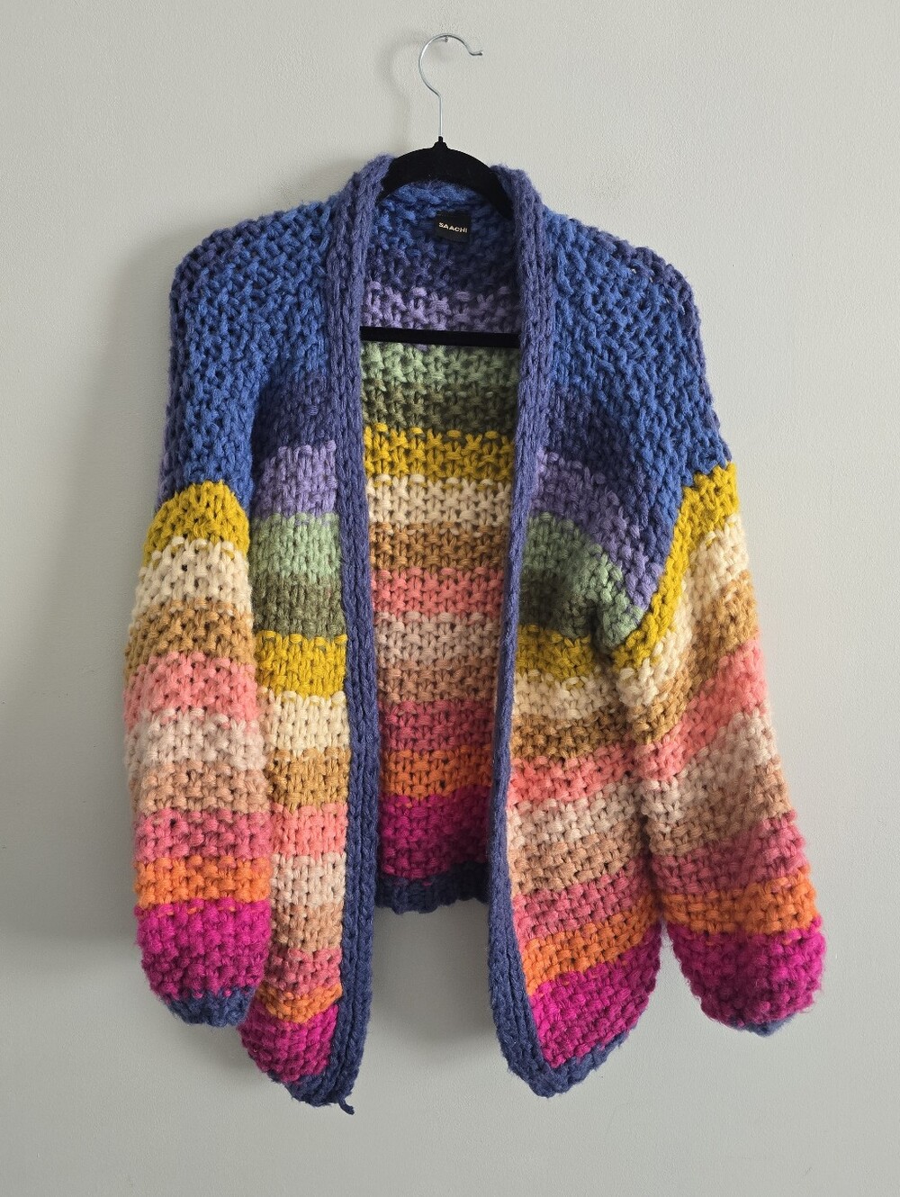 SAACHI Rainbow Knitted Cardigan OS - Picture 4 of 11